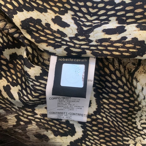 Roberto Cavalli Persian lamb and fox fur coat. - Picture 14 of 15